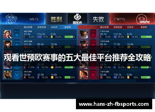 观看世预欧赛事的五大最佳平台推荐全攻略